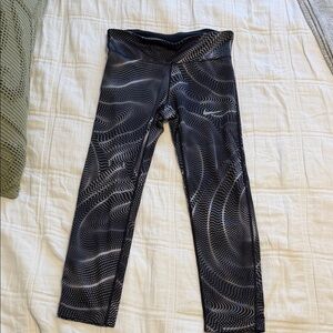 Black, White, and Gray Patterned Leggings